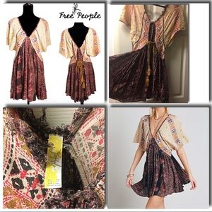 Free People Wild World Mini Dress BLK/NOIR